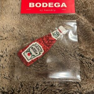 CJ Hendry Bargain Bodega Red Sequin Heinz Ketchup Bottle Iron On Patch